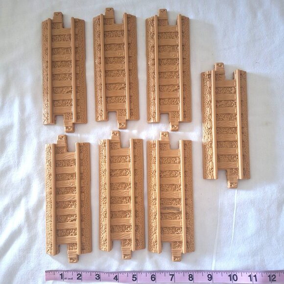 Geotrax Train Track Set Switches & Yellow Guardrails 18 Lot Railroad - Picture 7 of 8